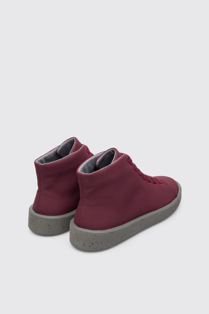 Back view of Courb Men's burgundy sneaker boot