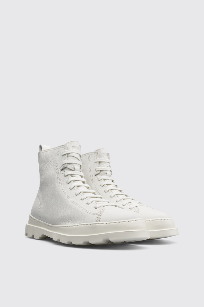 Front view of Brutus White boots for men