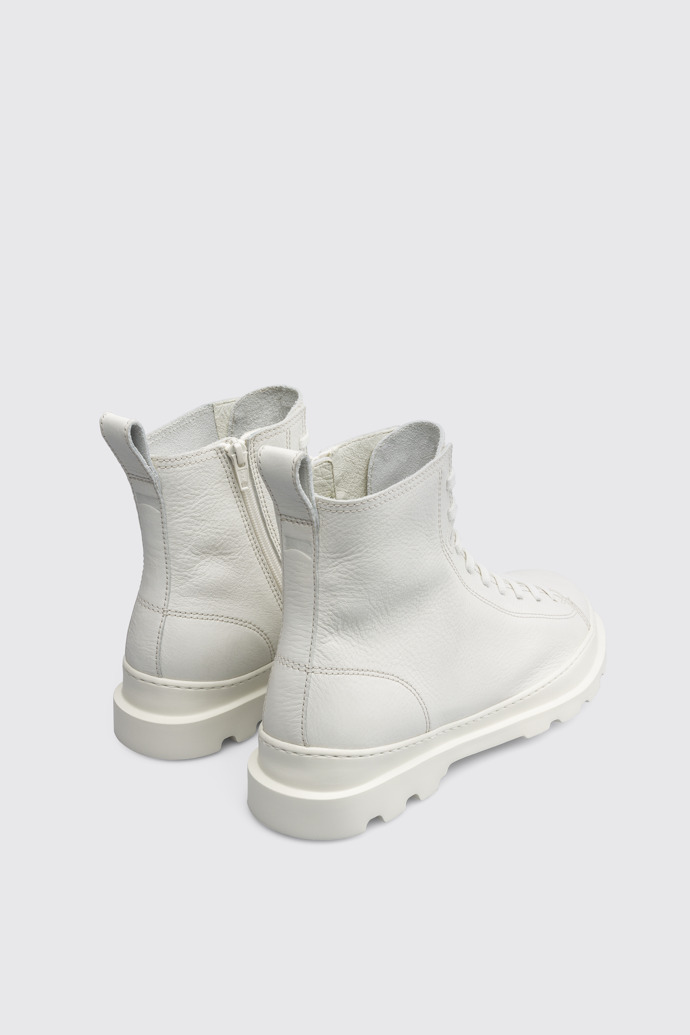 Back view of Brutus White boots for men
