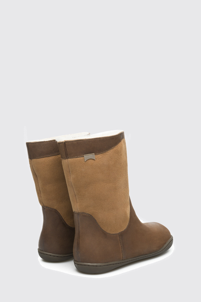 Back view of Peu Brown Ankle Boots for Women