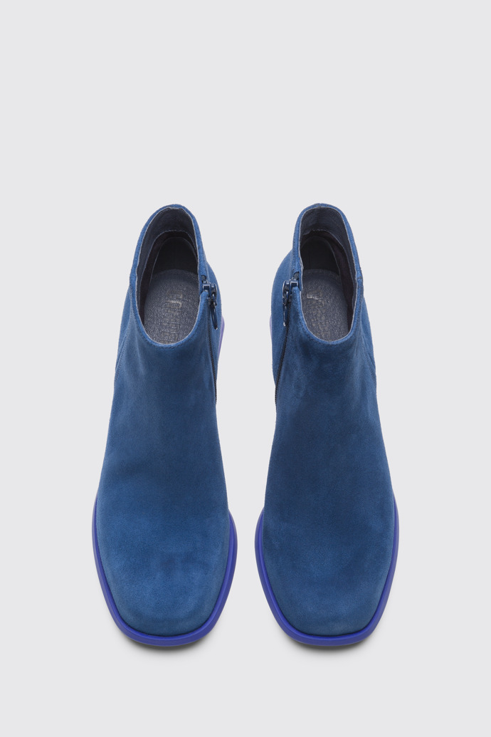 Overhead view of Karolina Blue Ankle Boots for Women