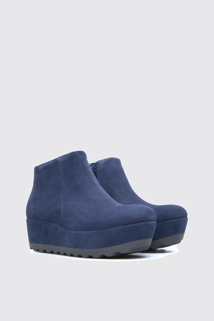 Front view of Laika Blue Platforms / Wedges for Women