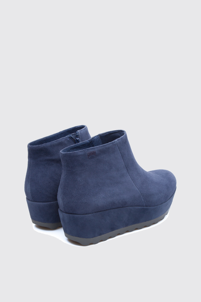 Back view of Laika Blue Platforms / Wedges for Women