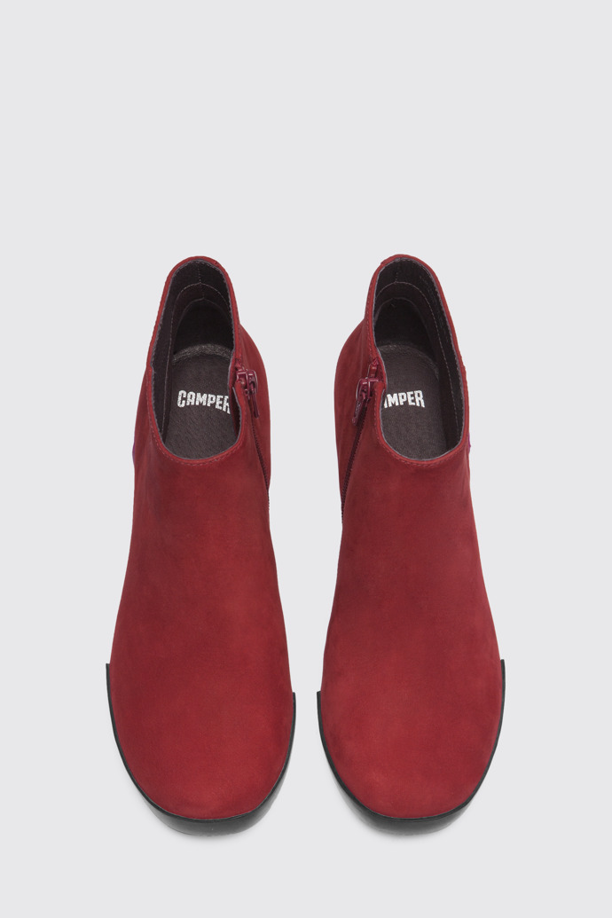 Overhead view of Lotta Red Ankle Boots for Women