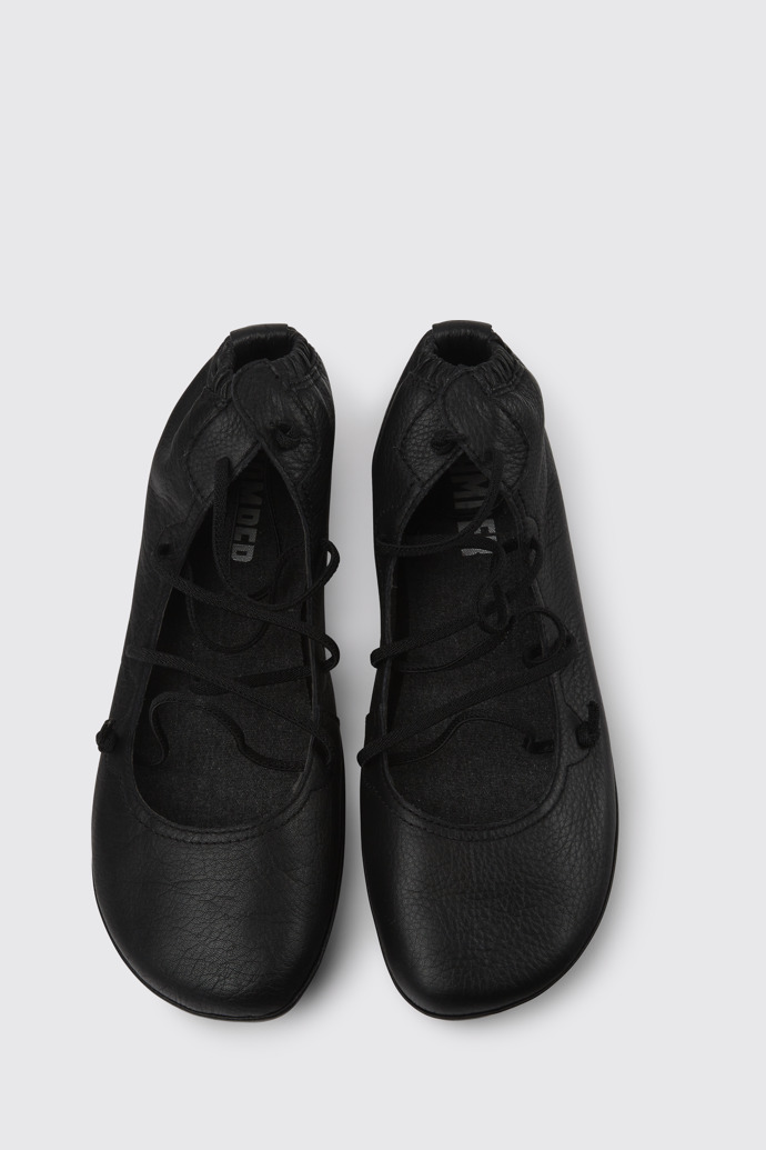 Overhead view of Right Black Ankle Boots for Women