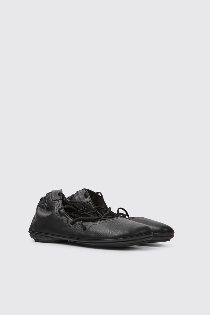Front view of Right Black Ankle Boots for Women
