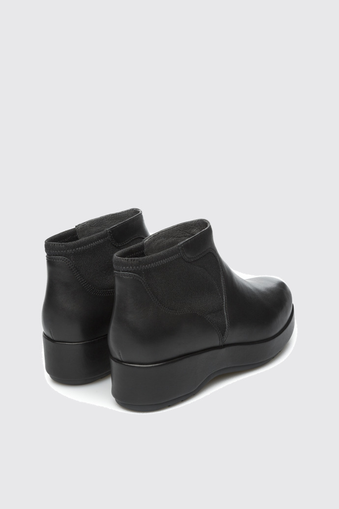 Back view of Dessa Black Ankle Boots for Women