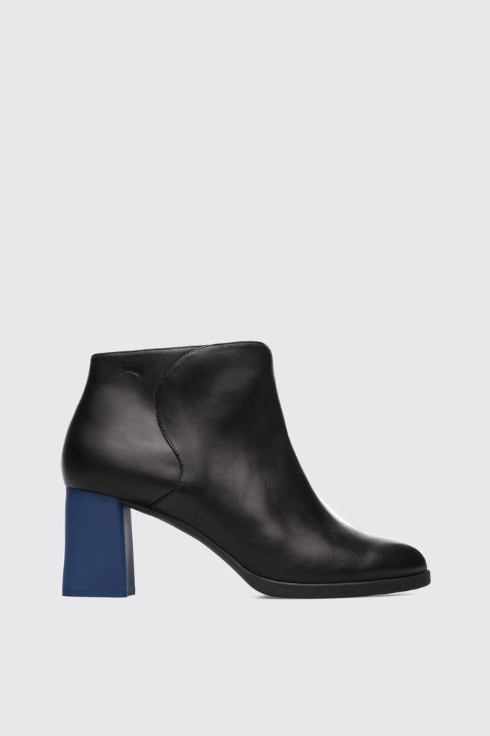 Side view of Kara Black Ankle Boots for Women