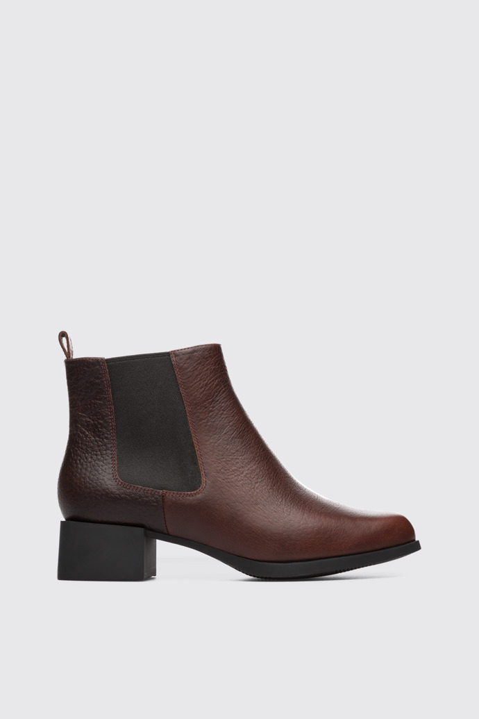 Side view of Kobo Brown Ankle Boots for Women