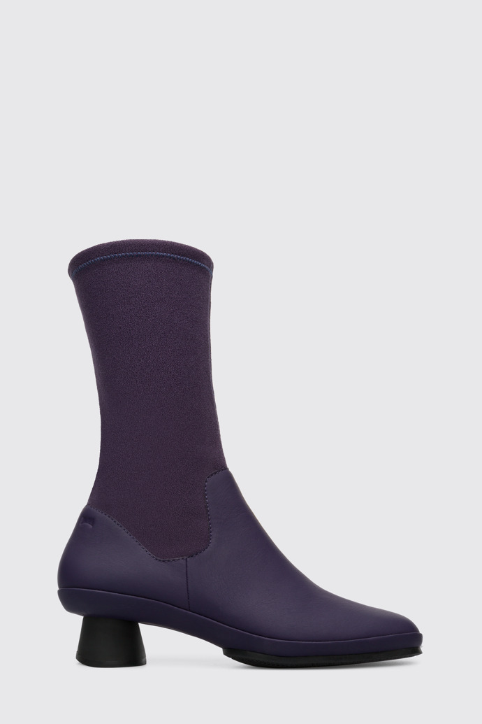 Side view of Alright Purple Boots for Women