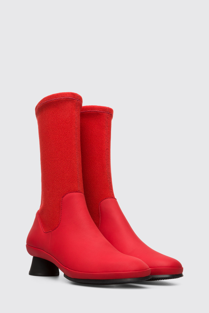 Front view of Alright Red Boots for Women