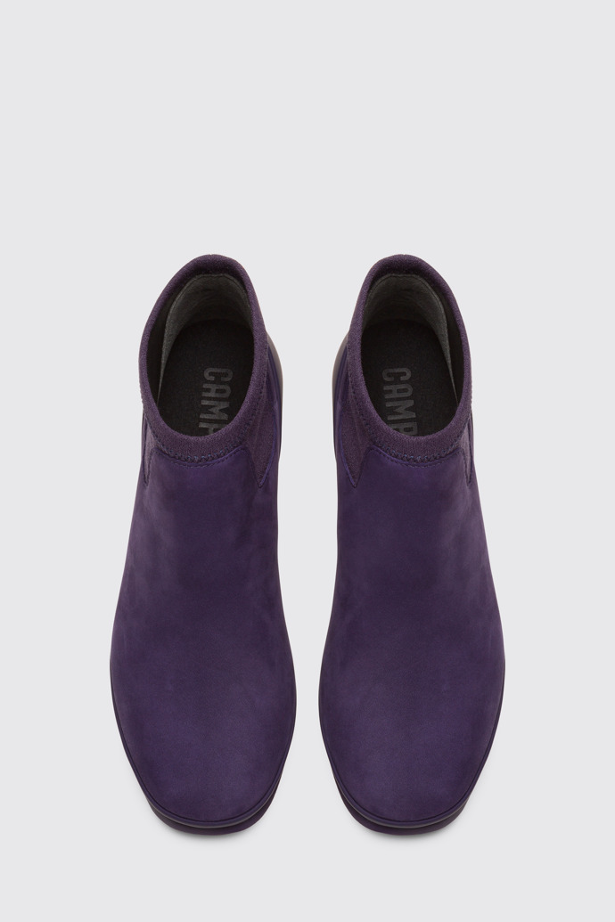 Overhead view of Alright Purple Ankle Boots for Women