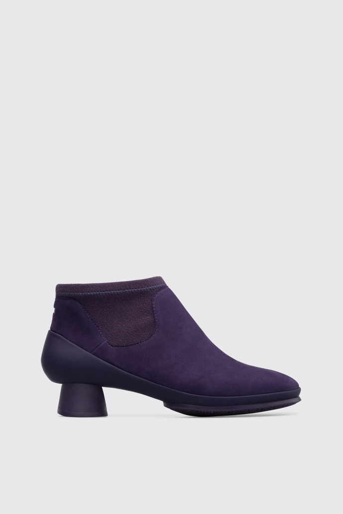 Side view of Alright Purple Ankle Boots for Women