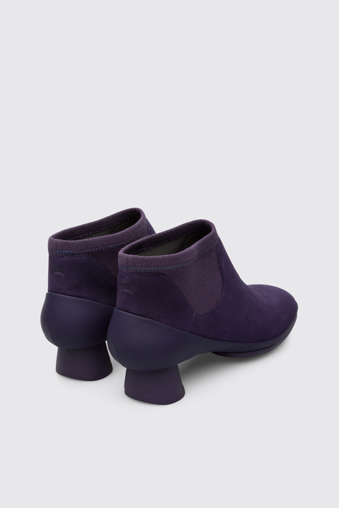 Back view of Alright Purple Ankle Boots for Women