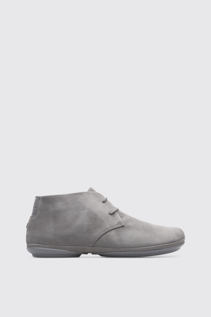 Side view of Right Grey Ankle Boots for Women