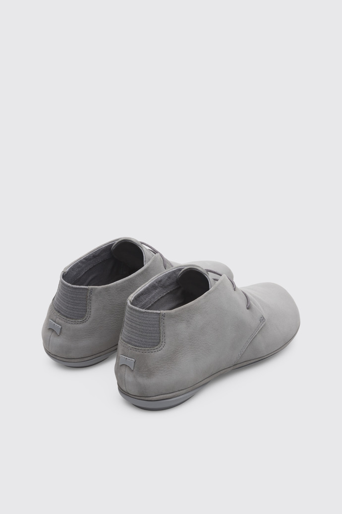 Back view of Right Grey Ankle Boots for Women