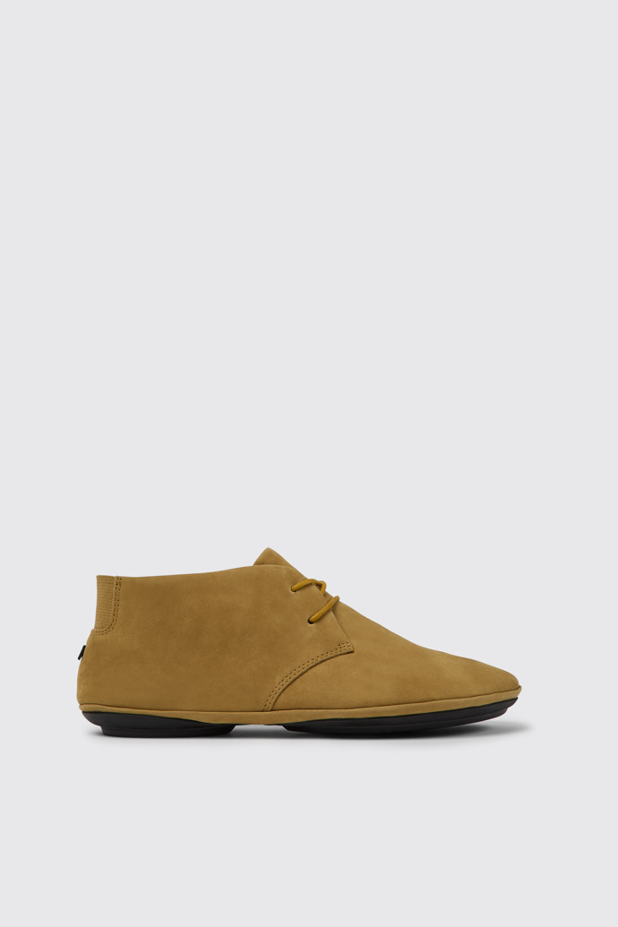 Right Botas rasas em nobuck castanhas para mulher