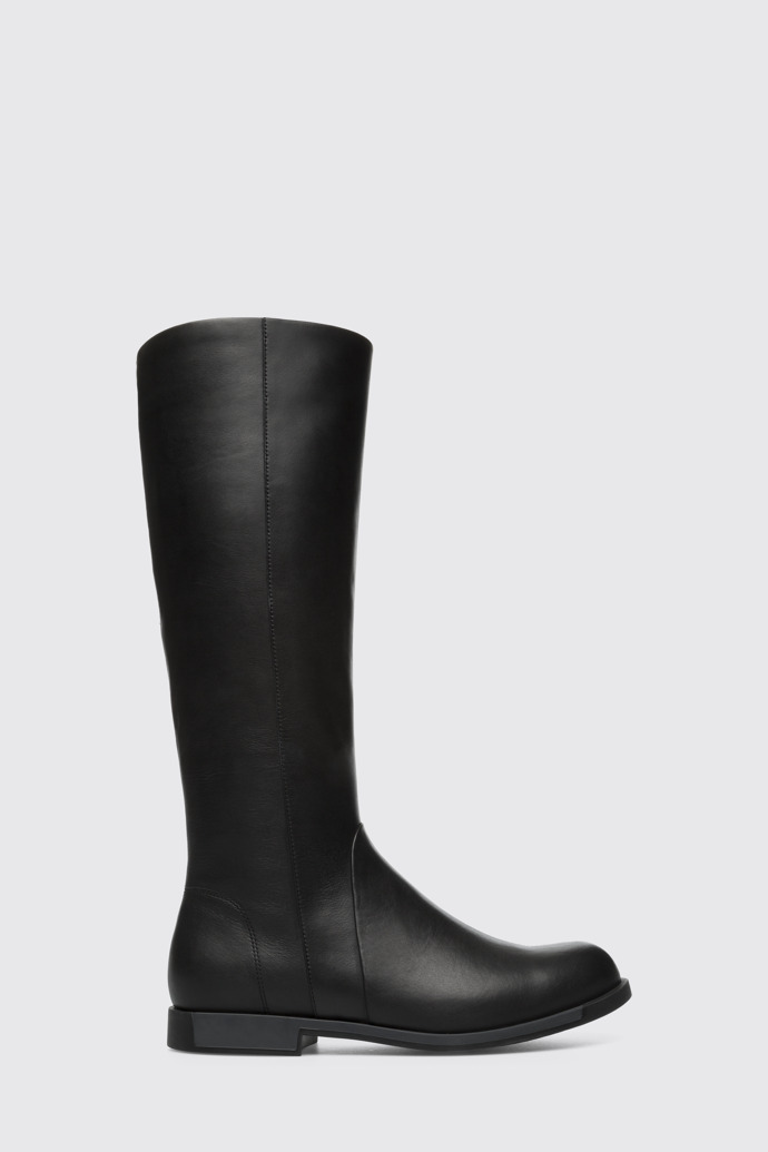 Side view of Bowie Black Ankle Boots for Women
