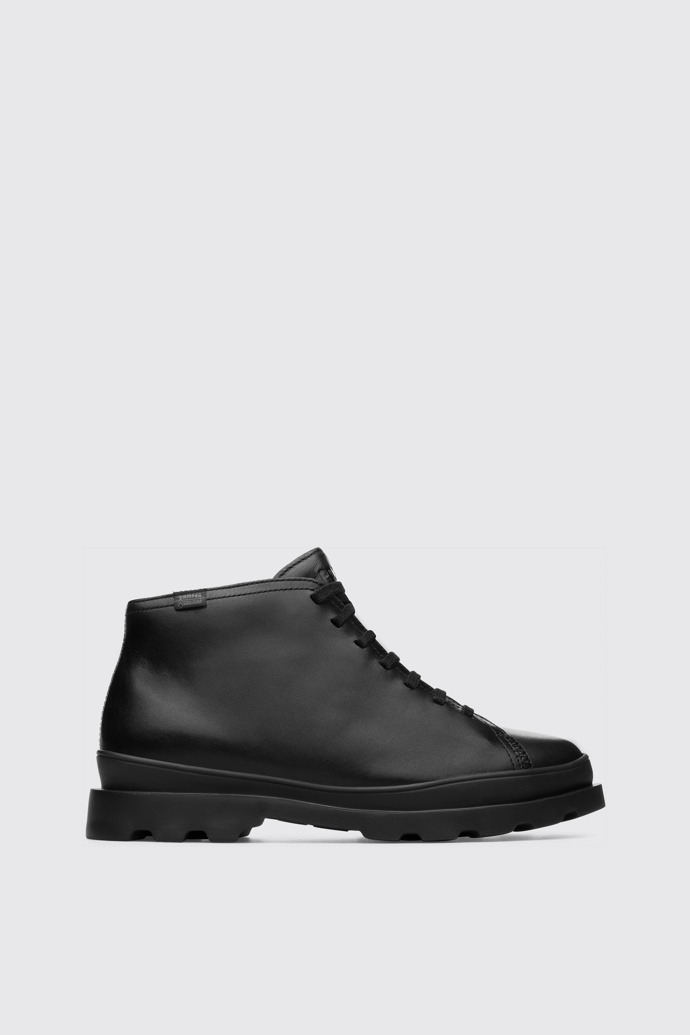 Side view of Brutus Black Ankle Boots for Women
