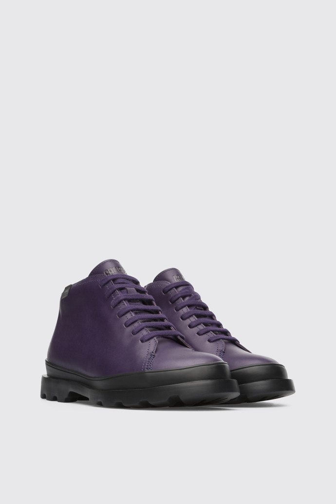 Front view of Brutus Purple Ankle Boots for Women