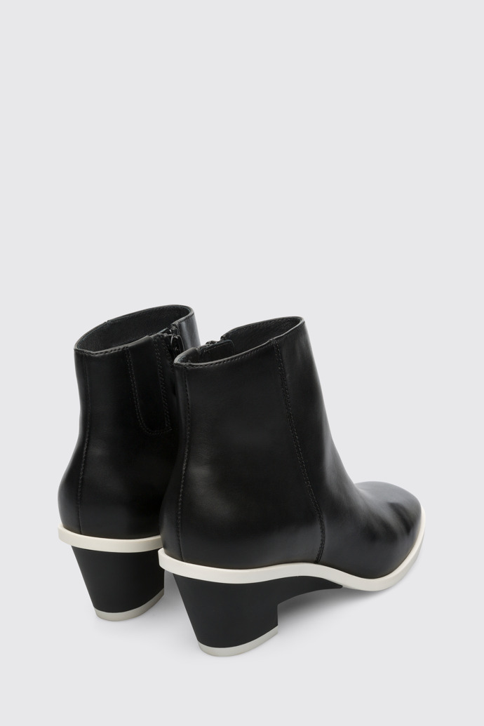 Back view of Brooke Black Ankle Boots for Women