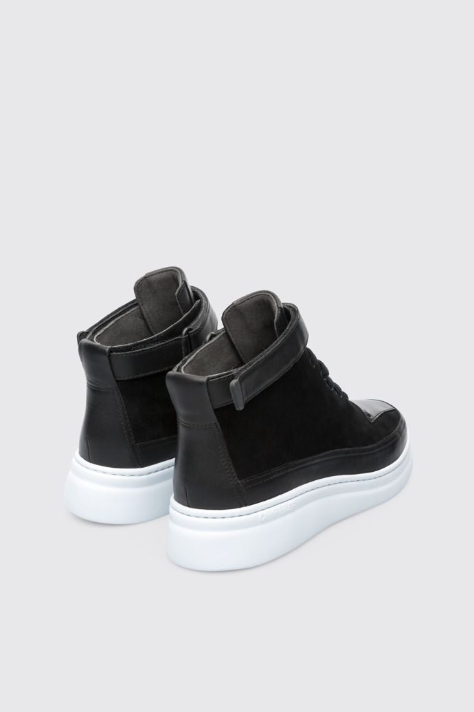 Back view of Runner Up Black Sneakers for Women