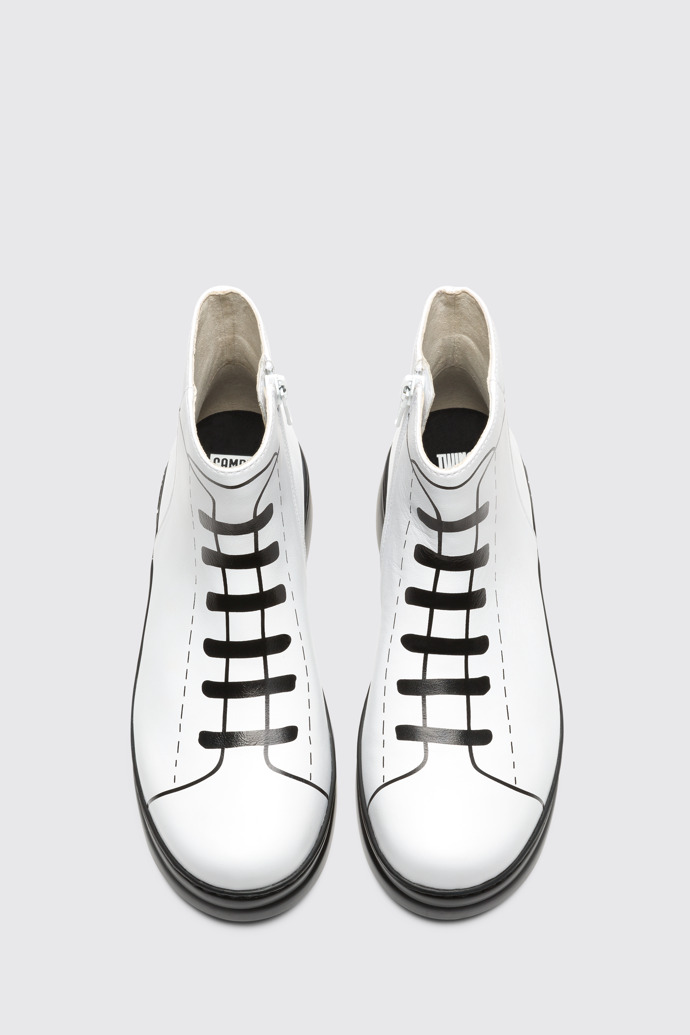 Overhead view of Twins White Sneakers for Women