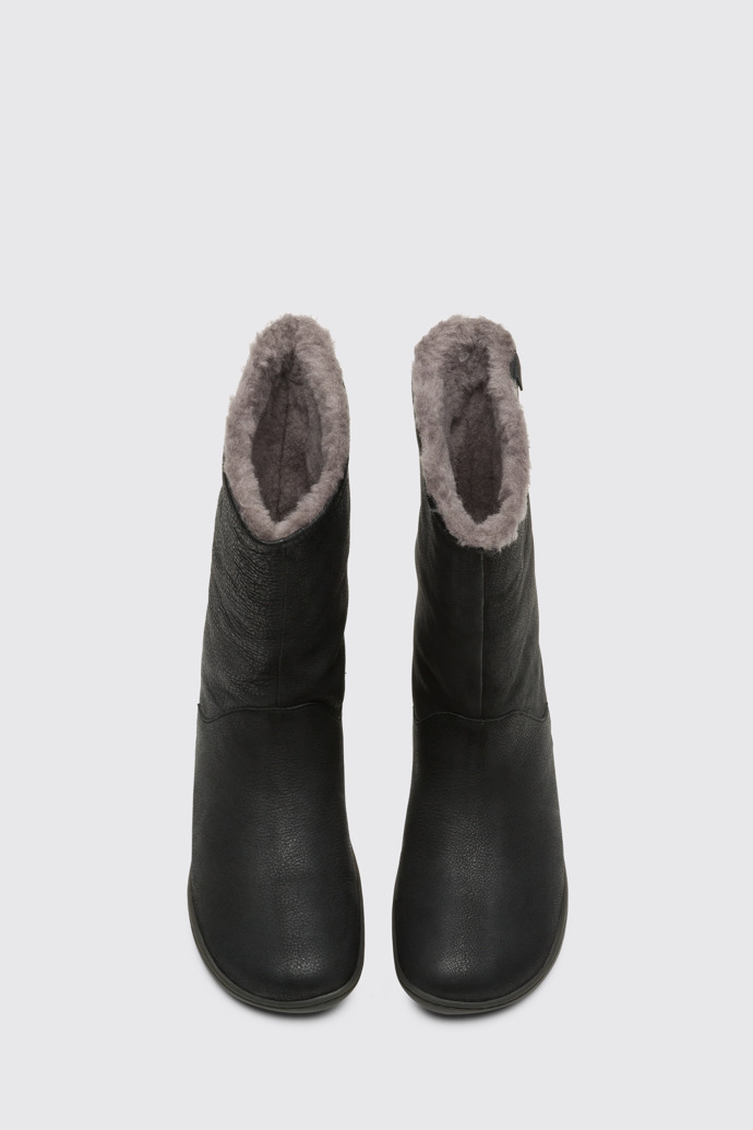 Overhead view of Peu Black Boots for Women