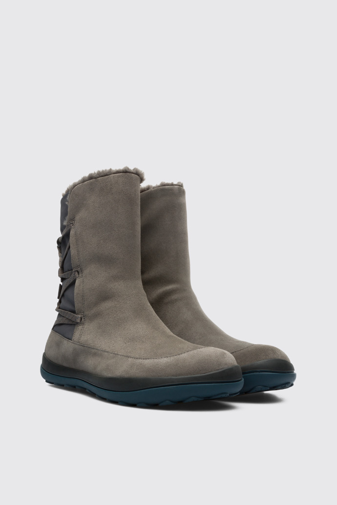 Front view of Peu Pista Grey Ankle Boots for Women