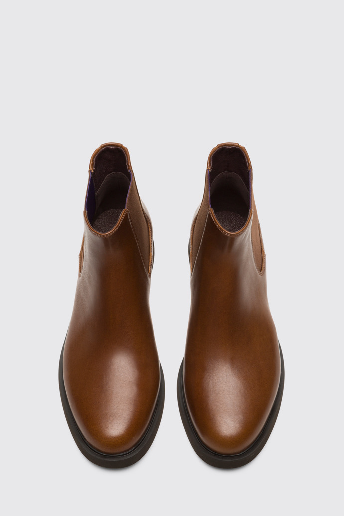 Overhead view of Iman Brown Ankle Boots for Women