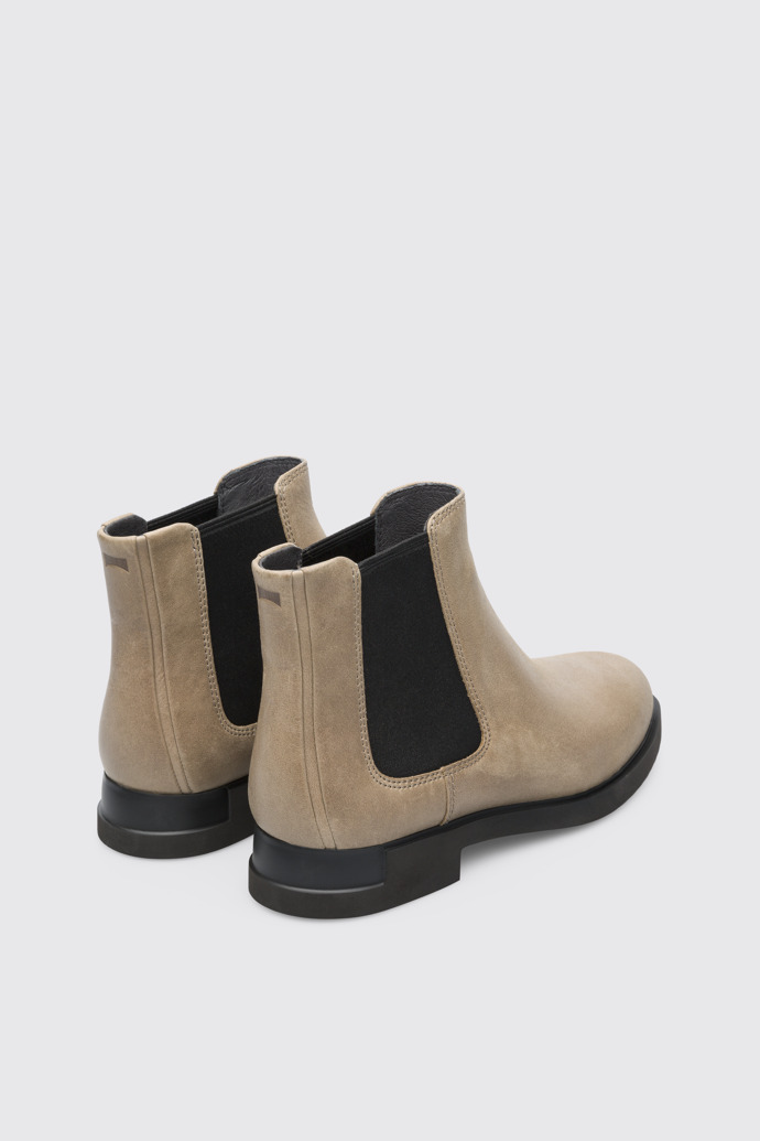 Back view of Iman Grey Ankle Boots for Women
