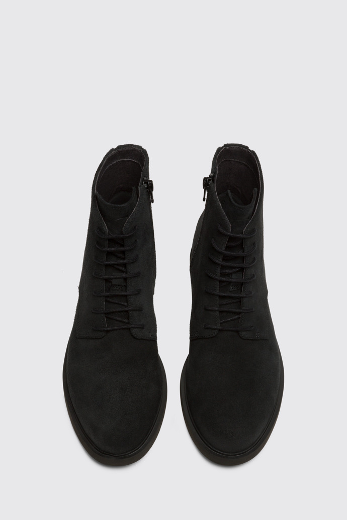 Overhead view of Iman Black Boots for Women