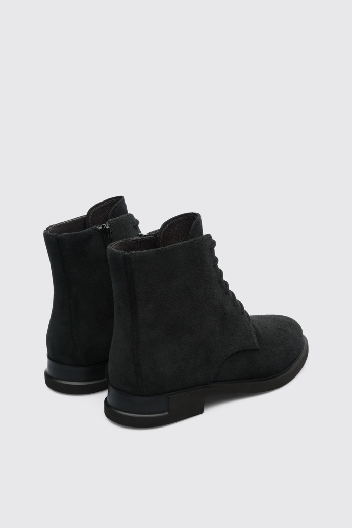 Back view of Iman Black Boots for Women
