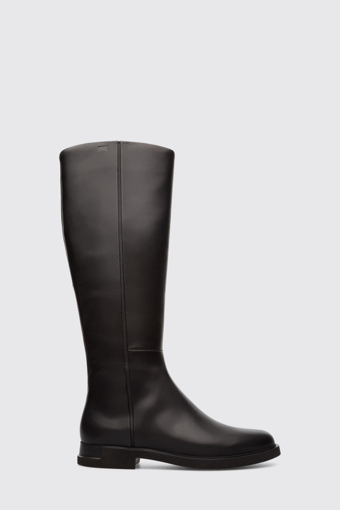 Side view of Iman Black Boots for Women
