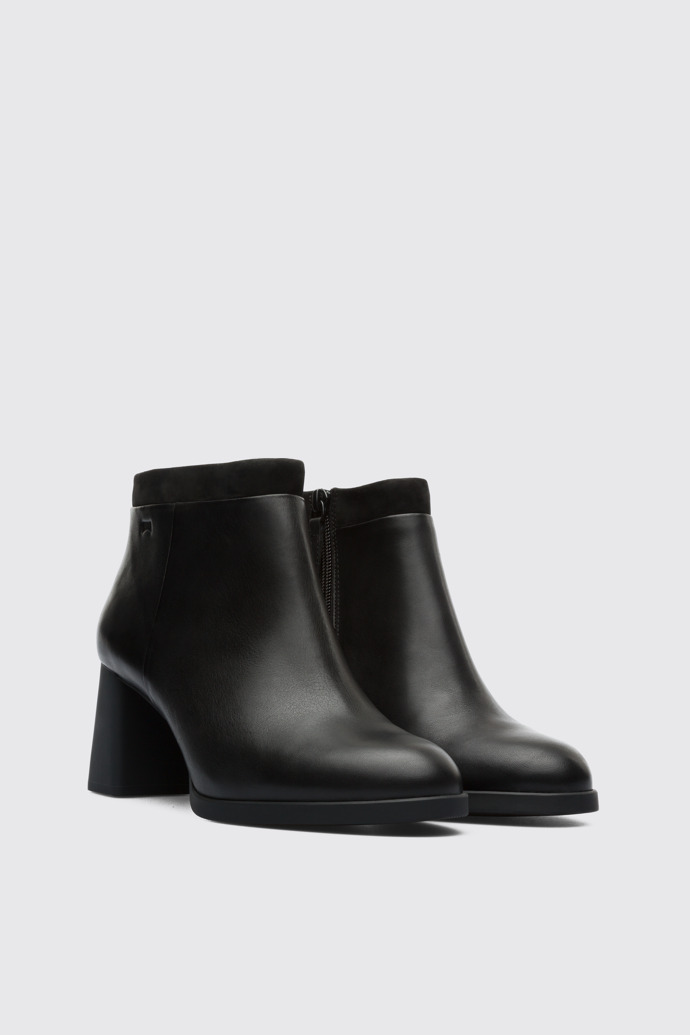 Image of Front view of Kara Black Ankle Boots for Women