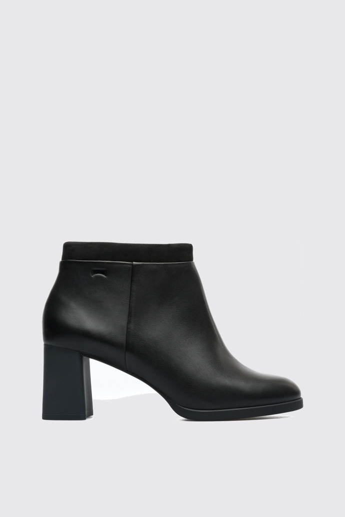 Side view of Kara Black Ankle Boots for Women