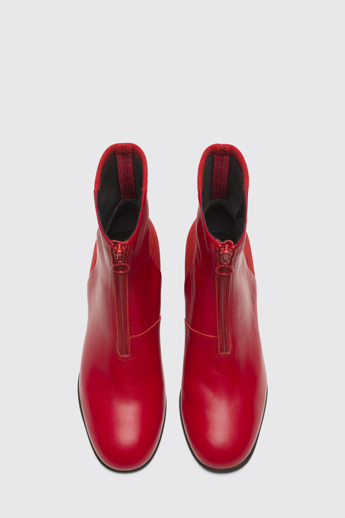 Overhead view of Katie Red Boots for Women
