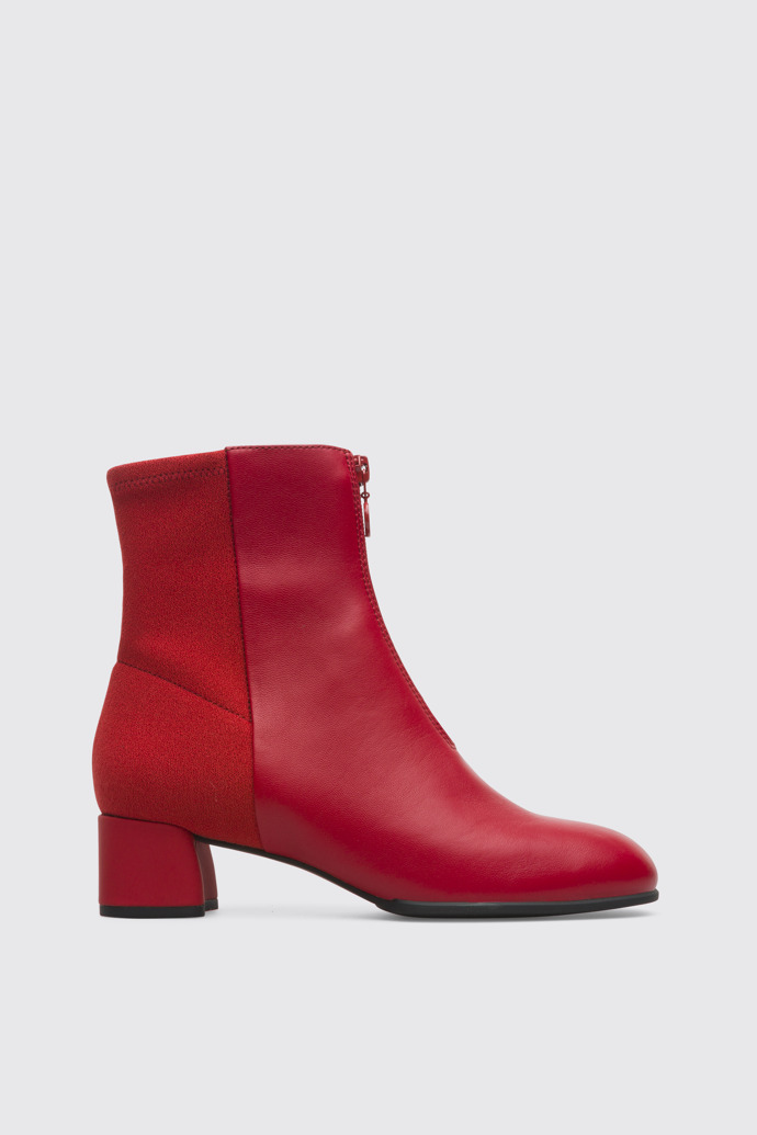 Side view of Katie Red Boots for Women