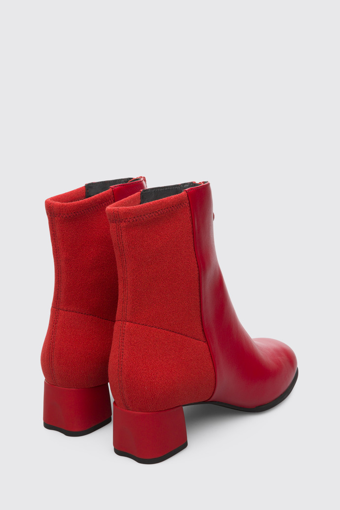 Back view of Katie Red Boots for Women