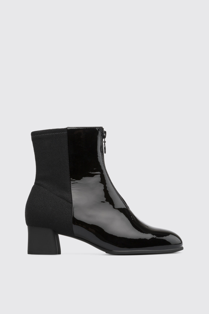 Side view of Katie Black Boots for Women