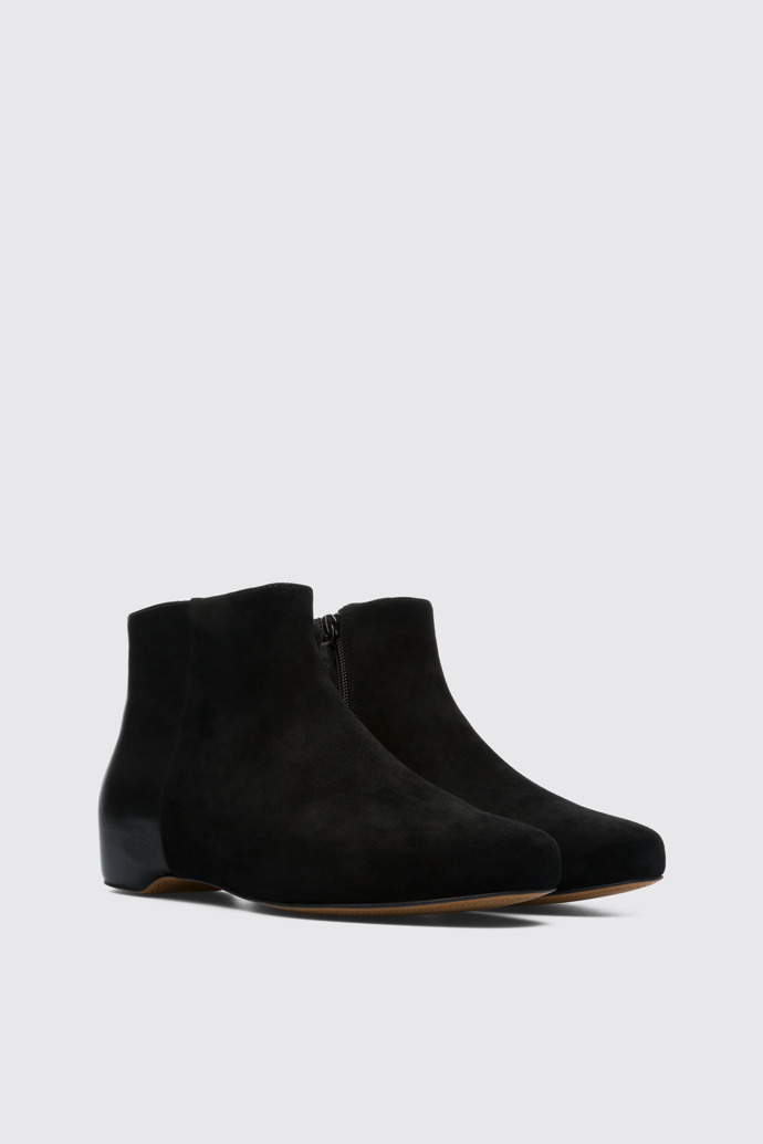 Front view of Serena Black Ankle Boots for Women