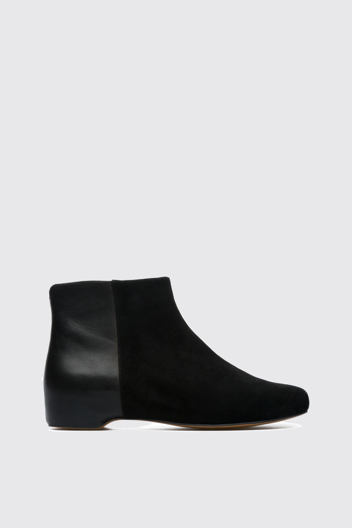 Side view of Serena Black Ankle Boots for Women