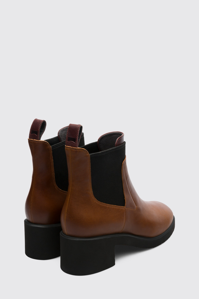 Back view of Wonder Brown Ankle Boots for Women