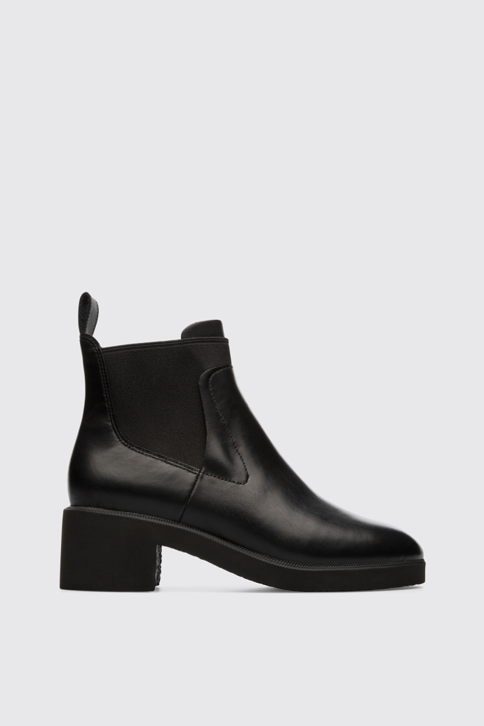 Side view of Wonder Black Ankle Boots for Women