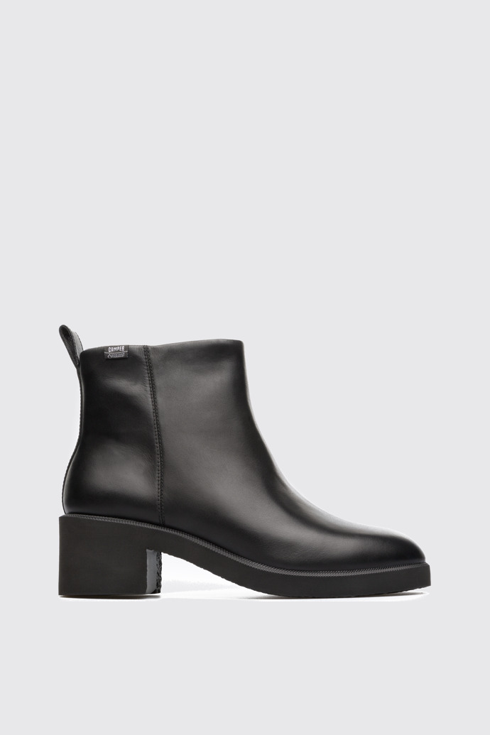 Image of Side view of Wonder Black Ankle Boots for Women