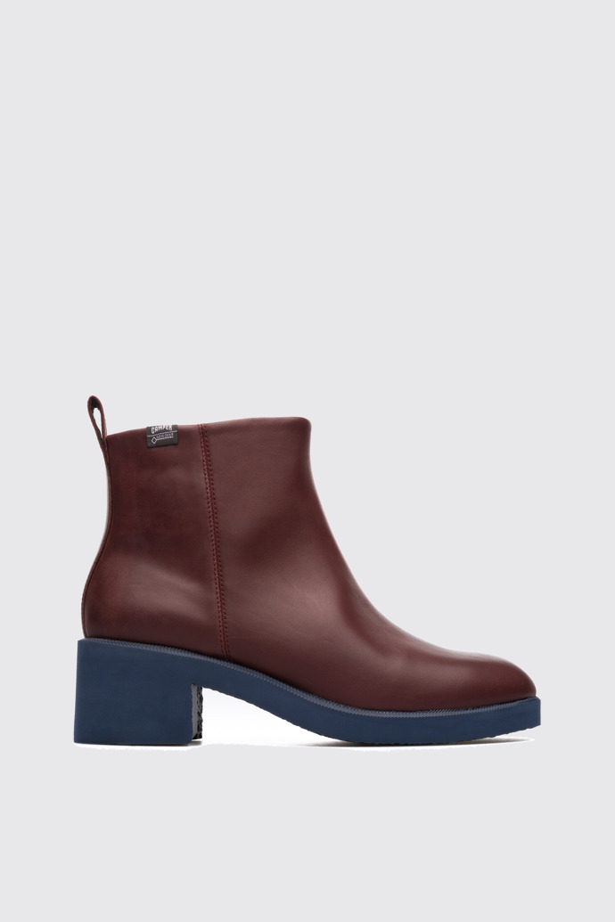 Side view of Wonder Burgundy Ankle Boots for Women