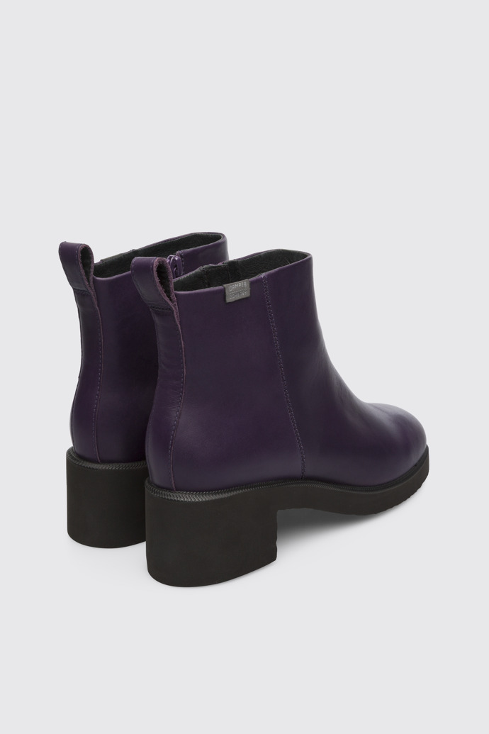 Back view of Wonder Purple Ankle Boots for Women