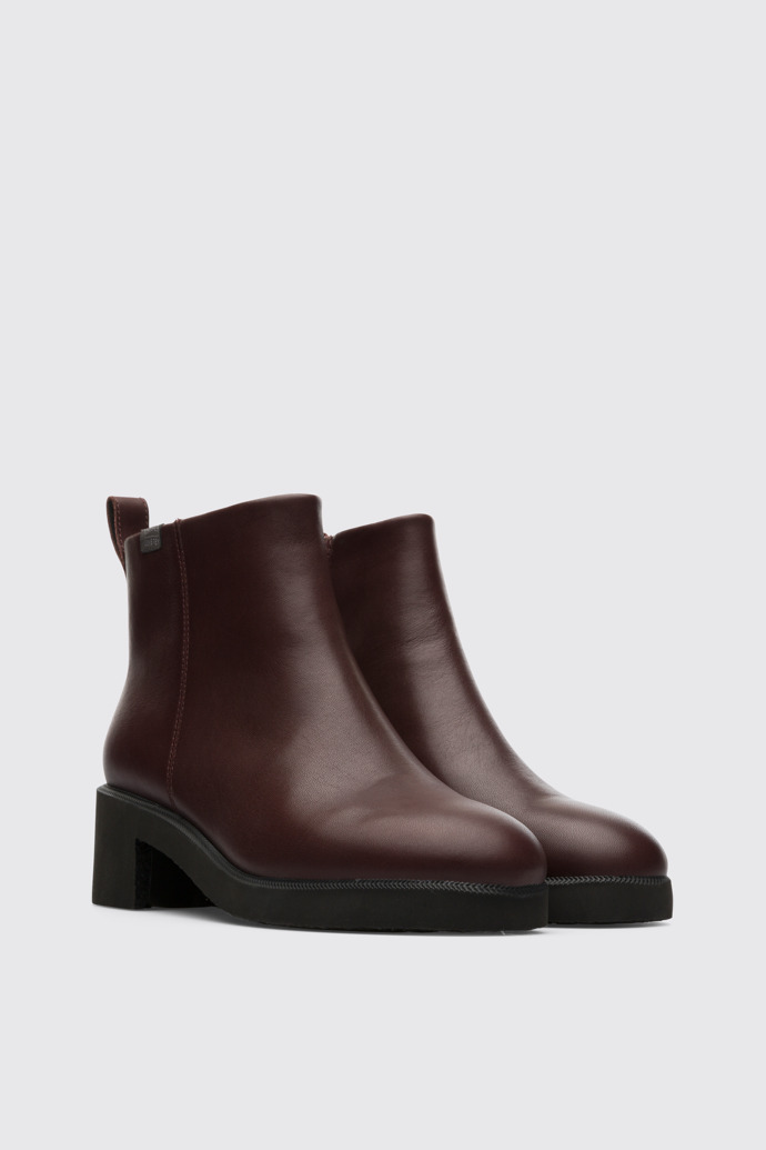 Image of Front view of Wonder Burgundy Ankle Boots for Women