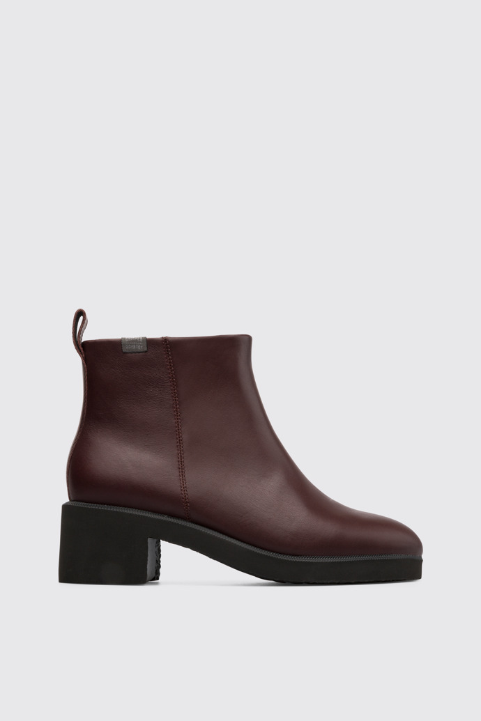 Side view of Wonder Burgundy Ankle Boots for Women