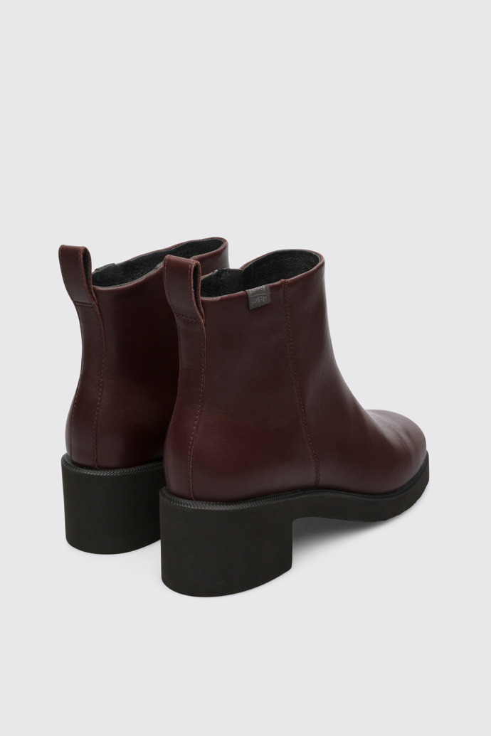 Back view of Wonder Burgundy Ankle Boots for Women